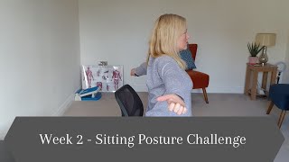 5 minute routine to improve posture whilst sitting  challenge week 2 [upl. by Mcmahon106]