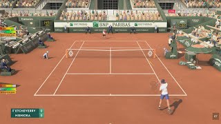 Tomas Martin Etcheverry VS Yoshihito Nishioka  Roland Garros 2023  Tennis Elbow 4  Gameplay [upl. by Vina385]