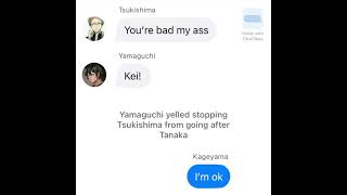 Haikyuu texts Scars to your beautiful Kagahina angst part 2 [upl. by Chuch]