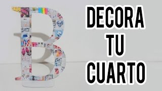 Decora tu cuarto con letras  Tutoriales Belen [upl. by Fonda319]