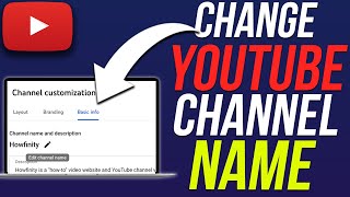 How to Change YouTube Channel Names  Step by Step [upl. by Nnaeoj]