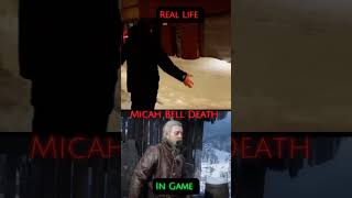 Micah Bell Death IRL VS In Game shorts rdr2 reddeadredemption [upl. by Assilaj833]