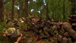 ArmA 3 Vietnam War DLC SOG Prairie Fire  Heavy Jungle Firefight [upl. by Ami]