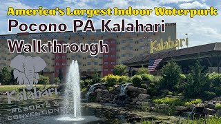 Kalahari Resort Indoor Waterpark Pocono Pennsylvania  Walkthrough amp Review [upl. by Vary]