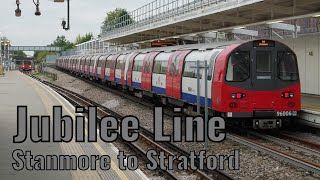 Jubilee line Stanmore to Stratford  DRIVERS EYE VIEW [upl. by Robbins121]