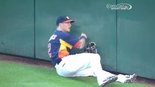 CWSHOU Barnes makes a nice catch at the wall [upl. by Adyam999]