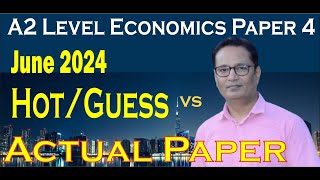 A2 P4 Economics Comparison of guess and actual questions 9708s24qp42 and 41  43 [upl. by Otrebile906]