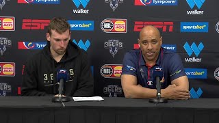 CJ Bruton and Mitch McCarron press conference vs New Zealand Breakers – Round 9 NBL24 [upl. by Anigroeg22]