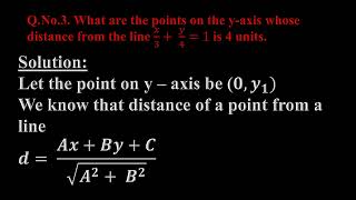 Straight Line  Class XI  Question No 3  Solutions [upl. by Nahsrad]