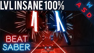 100 Perfect Expert Combo On LVL INSANE In Beat Saber [upl. by Osy]