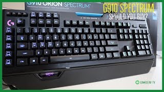 Logitech G910 Orion Spectrum Mechanical Gaming Keyboard Review How is it  GameGear TV RGB Romer G [upl. by Thorr496]