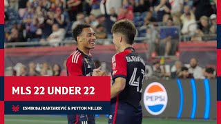 Revolution’s Esmir Bajraktarević and Peyton Miller named to MLS 22 Under 22 presented by BODYARMOR [upl. by Ploch]