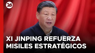 CHINA  Xi Jinping instó a las tropas de misiles estratégicos a fortalecer sus capacidades [upl. by Ettelrats]