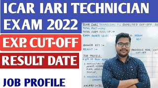 ICAR Expected Cutoff 2022  icar iari Technician T1 cutoff marks 2022 job profile [upl. by Ishmul]