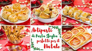 5 Antipasti di Natale con Pasta Sfoglia  Idee per la Vigilia Natale e Capodanno  55winston55 [upl. by Devaney992]