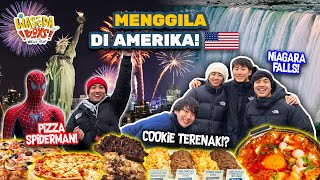 SERU MAKAN PIZZA SPIDERMAN COOKIES TERENAK KE NIAGARA FALLS LIBERTY amp NEW YEAR  WORLD TRIP [upl. by Nyroc]