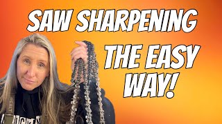 Sharp Blades and Smooth Cuts The EASIEST Way To Sharpen Your Chainsaw Chain Perfectly Every Time [upl. by Ndnarb]