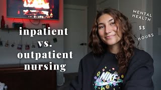 INPATIENT VS OUTPATIENT NURSING  hours  mental health amp all about my new infusion job [upl. by Norton]