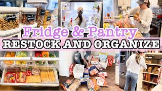 FRIDGE RESTOCK  PANTRY ORGANIZATION 2024  KITCHEN RESET ROUTINE  SELLE DESHIRO [upl. by Neddie]