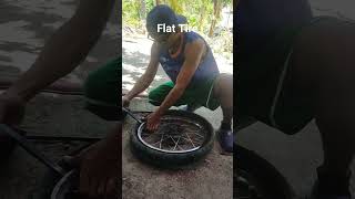 Flat Tire Tube Type  Motorcycle  Probinsya [upl. by Nnaeiluj799]