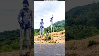 Banna Tribe Stick Walking People shorts ytshots [upl. by Down154]