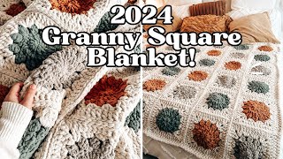 Beginners Granny Squares Blanket Crochet Tutorial  CJ Design [upl. by Idnarb]