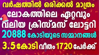 Biggest Raffle Lotto  ബിഗ് ടിക്കറ്റിനു പകരം  21000 കോടിയുടെ ലോട്ടറി  ഒന്നാം സമ്മാനം 1720 പേർക്ക് [upl. by Gladstone]