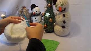 DIY WinterDEKO Schneeball Schneekugel HÄKELN SELBER MACHEN How to [upl. by Lawry]