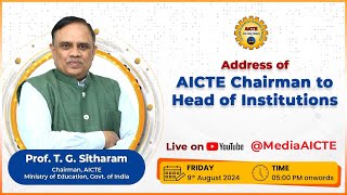 Address of AICTE Chairman to Heads of Institutions [upl. by Wertz77]