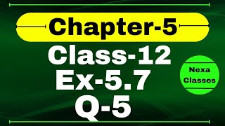 Class 12 Ex 57 Q5 Math  Differentiability  Q5 Ex 57 Class 12 Math  Ex 57 Q5 Class 12 Math [upl. by Normand]