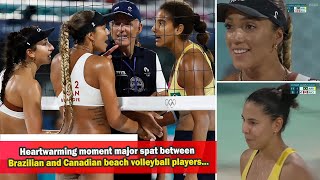 Olympics2024 Heartwarming moment major spat between Brazilian and Canadian beach volleyball [upl. by Dong]