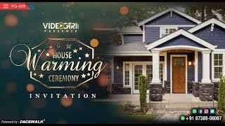 House Warming Ceremony Invitation Video  VG403 [upl. by Asher]