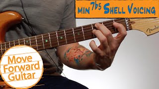 Beginner Jazz Guitar Chords  Minor 7 flat 5 Shell Voicing [upl. by Annairdna187]