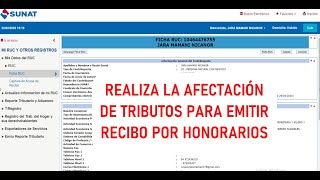 ACTIVA LA EMISION DE RECIBO POR HONORARIOS EN LINEA  SUNAT [upl. by Tallbott706]