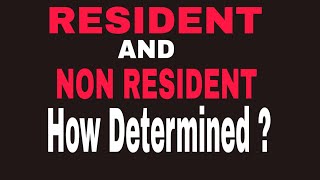 Residential status of an individual  diff between resident amp non resident FinTax CA Abhishek Singh [upl. by Shiroma461]