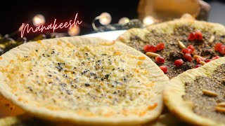 Manakeesh  Lebanese Pizza Recipe Manakeesh  Easy Manakish with Zaatar and Cheese [upl. by Lybis]