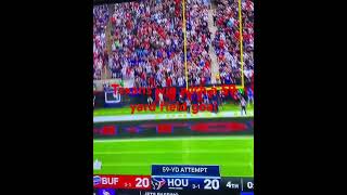 Texans win against the bills with a 59 yard field goal [upl. by Reine37]