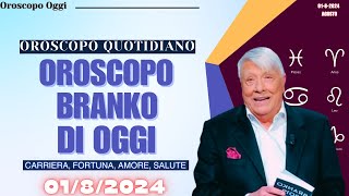 Le Stelle di Branko Oroscopo del 01 Agosto 2024 [upl. by Hildagarde]