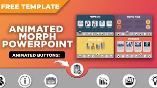 How to Make Simple Morph Animated PowerPoint  FREE TEMPLATE [upl. by Clarisse905]