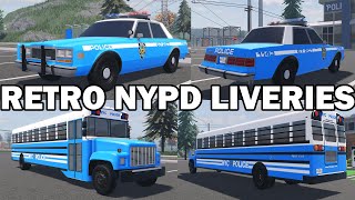 RETRO NYPD LIVERIES Emergency Response Liberty County ROBLOX [upl. by Germano799]