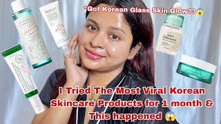 Tried Viral Korean Skincare Products For Glowing Glass Skin AxisY Dark Spot Correcting Glow Serum [upl. by Atinet]