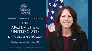 Ceremonial SwearingIn Ceremony for 11th Archivist of the United States Dr Colleen Shogan [upl. by Brainard]