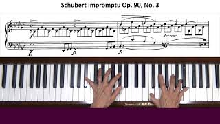 Schubert Impromptu Op 90 No 3 in Gflat major Piano Tutorial Part 1 [upl. by Christianson]