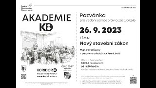 AKADEMIE KD8  Nový stavební zákon [upl. by Ahsein980]