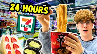 24 Hours Eating ONLY Korean Convenience Store Food [upl. by Nessa]