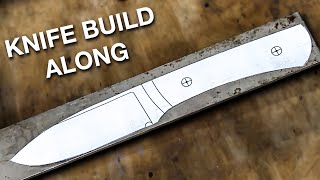 Knife Making 101 I make a Knife with basic tools pt 1 [upl. by Polad]