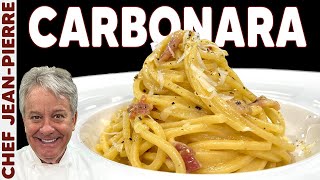 How to Make a Traditional Carbonara  Chef JeanPierre [upl. by Nidraj]