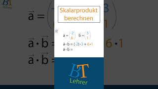 Skalarprodukt berechnen einfach erklärt in 1 Min [upl. by Montagna]