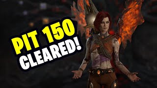 Pit 150 Cleared Lightning Spear Sorc – Diablo 4 Season 5 [upl. by Croner]