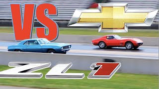 1969 Corvette 427 L88 vs 1969 Camaro 427 ZL1  Factor Stock Drag Race [upl. by Berty]